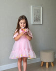 Vikki powder dress with bow