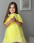 Vikki powder dress with bow