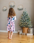 Velour dress winter forest