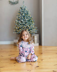 Velour dress winter forest