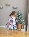 Velour dress winter forest