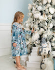Velour dress winter forest