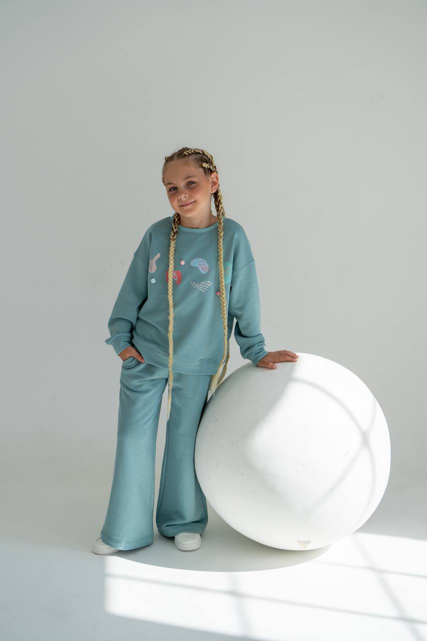 Suit with palazzo pants