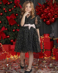 Black dress with hearts