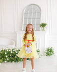 Vikki powder dress with bow