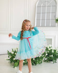 Vikki powder dress with bow