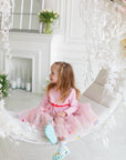 Vikki powder dress with bow