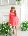 Vikki powder dress with bow
