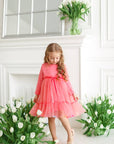 Vikki powder dress with bow