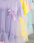 Vikki powder dress with bow