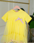 Vikki powder dress with bow