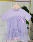 Vikki powder dress with bow