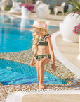 Leopard swimsuit with balls