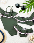 Leopard swimsuit with balls
