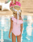 Leopard swimsuit with balls