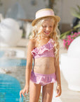 Leopard swimsuit with balls