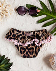 Leopard swimsuit with balls