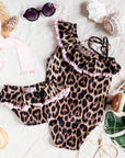 Leopard swimsuit with balls