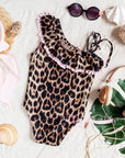 Leopard swimsuit with balls