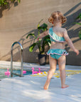Leopard swimsuit with balls