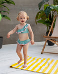 Leopard swimsuit with balls
