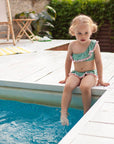 Leopard swimsuit with balls