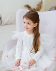 Спідниця із квітковими бутонами молочного кольору - Little Lovelies - Одяг для маленьких модників