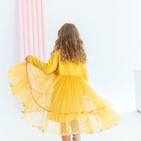 Платье Vikki горчичного цвета