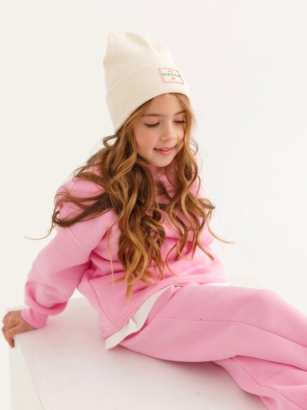 Костюм утеплений oversize рожевий - Little Lovelies - Одяг для маленьких модників