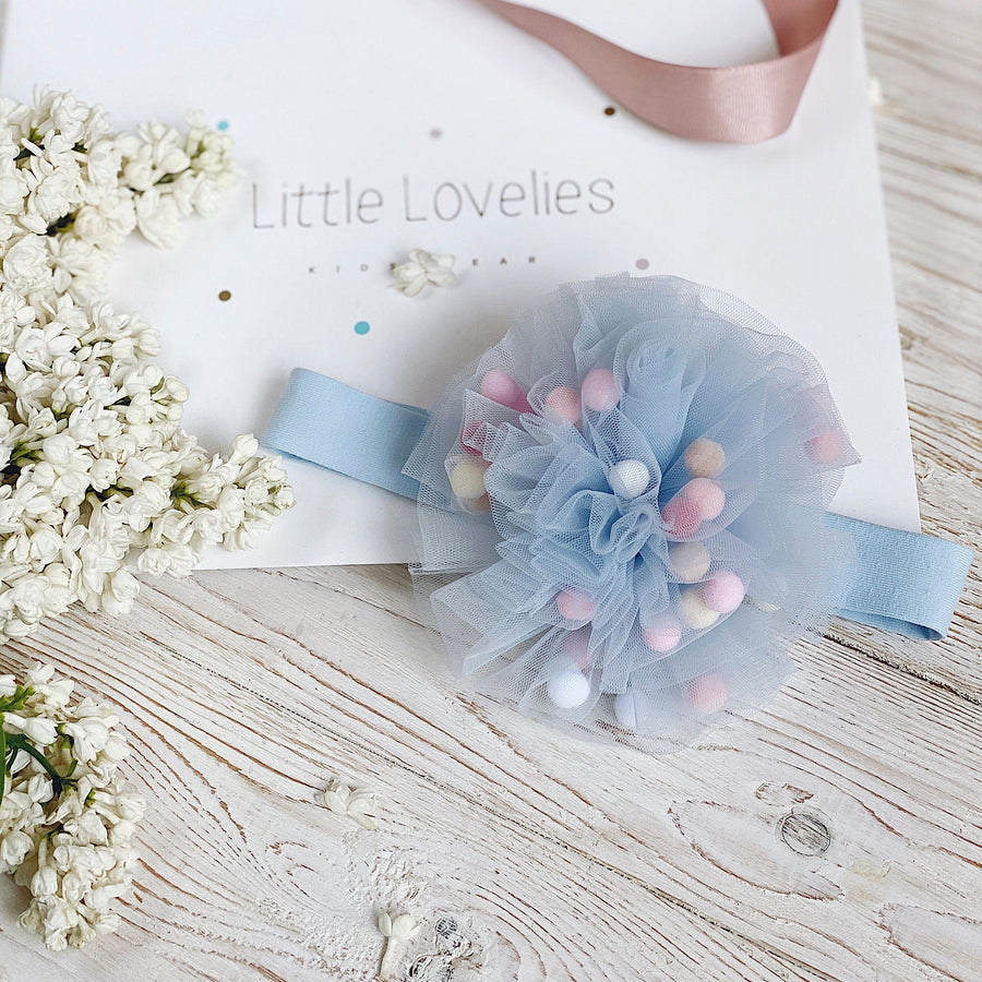 Об'ємний бант c помпонами - Little Lovelies - Одяг для маленьких модників