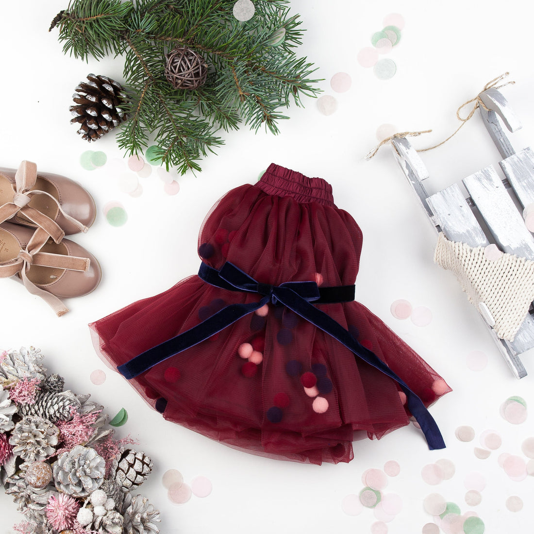 Спідниця Basic Collection бордо - Little Lovelies - Одяг для маленьких модників