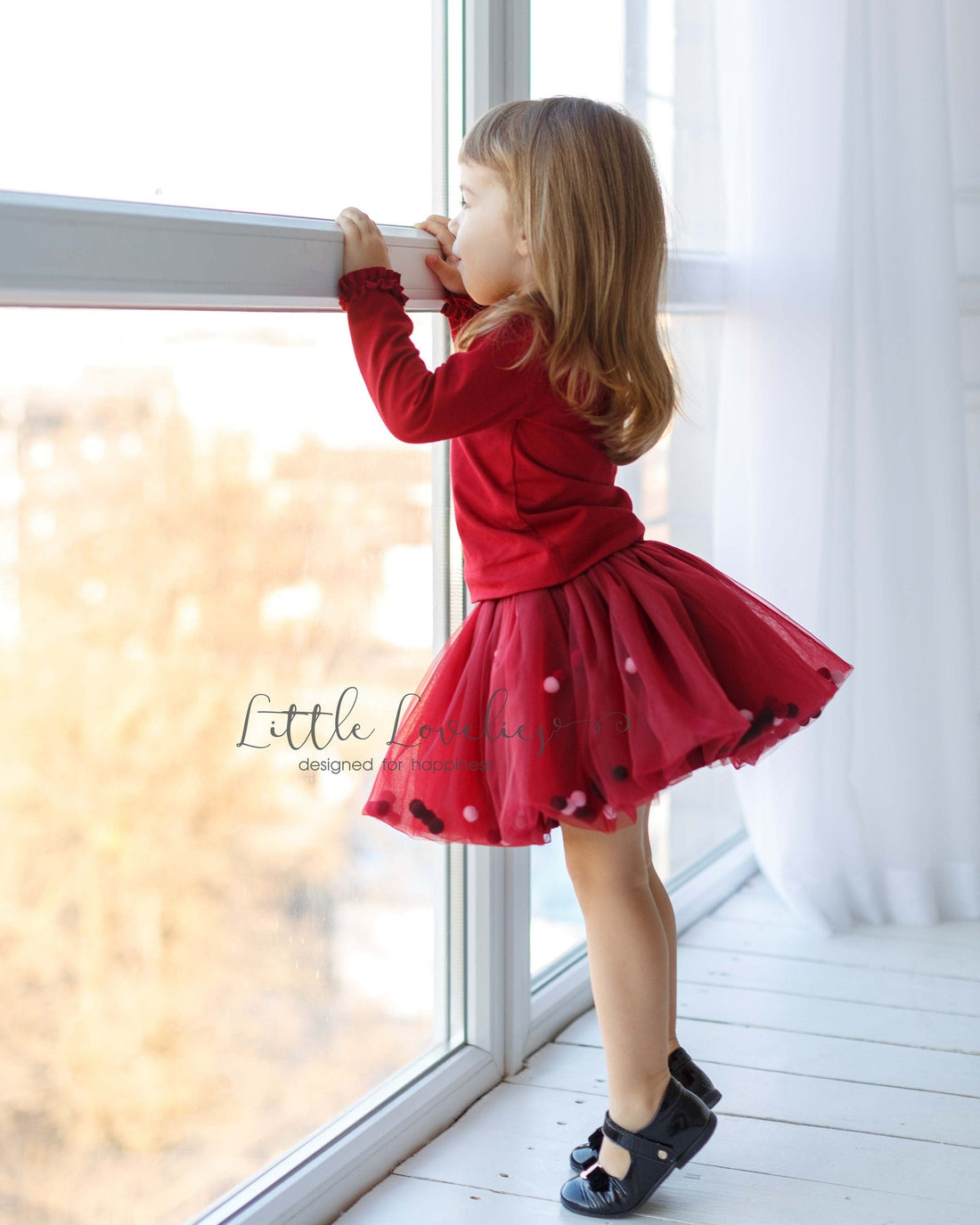 Спідниця Basic Collection бордо - Little Lovelies - Одяг для маленьких модників