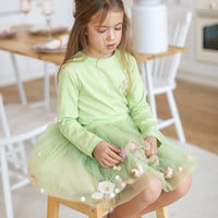 Спідниця з квітковими бутонами зеленого кольору - Little Lovelies - Одяг для маленьких модників