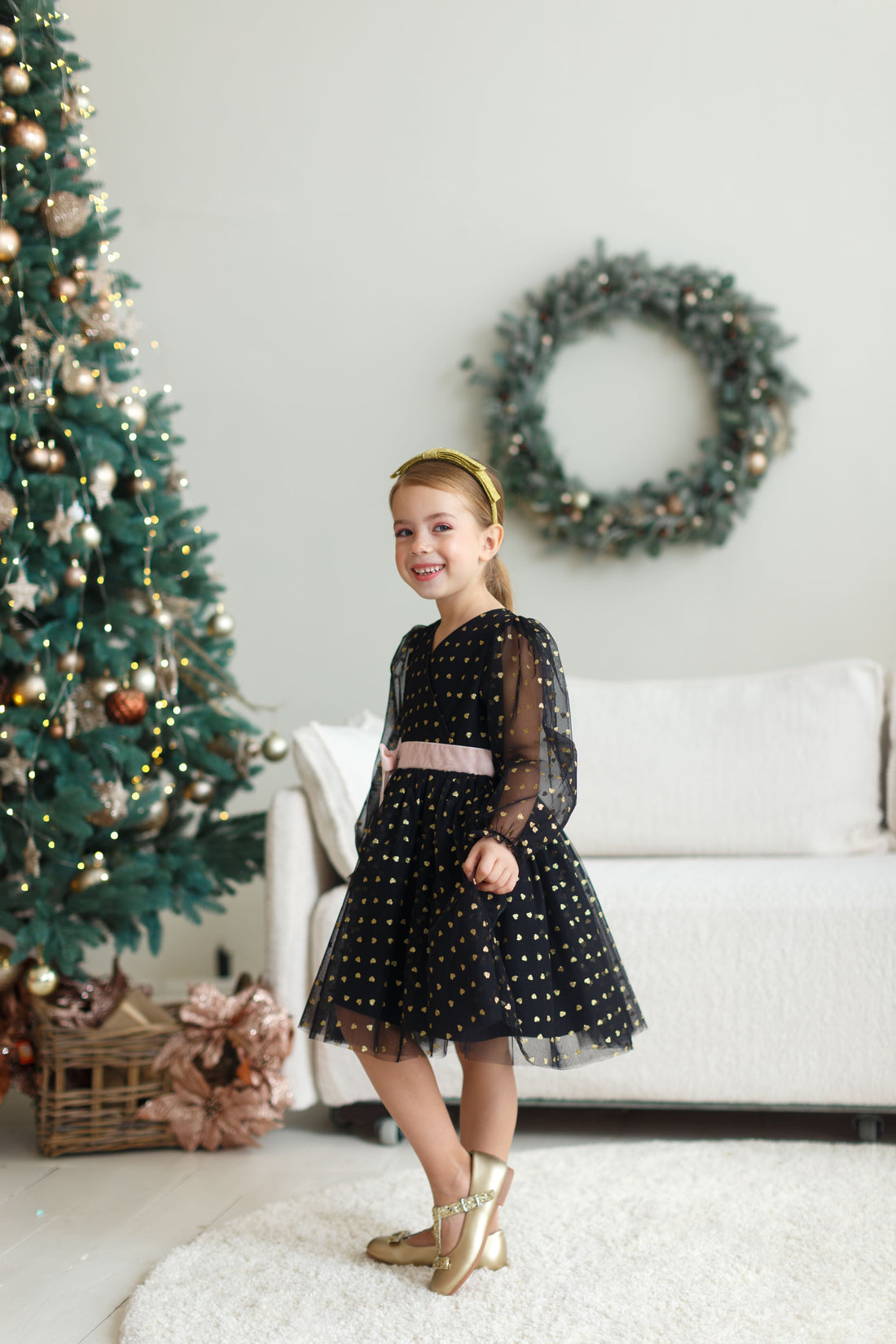 Сукня із сердечками чорна - Little Lovelies - Одяг для маленьких модників